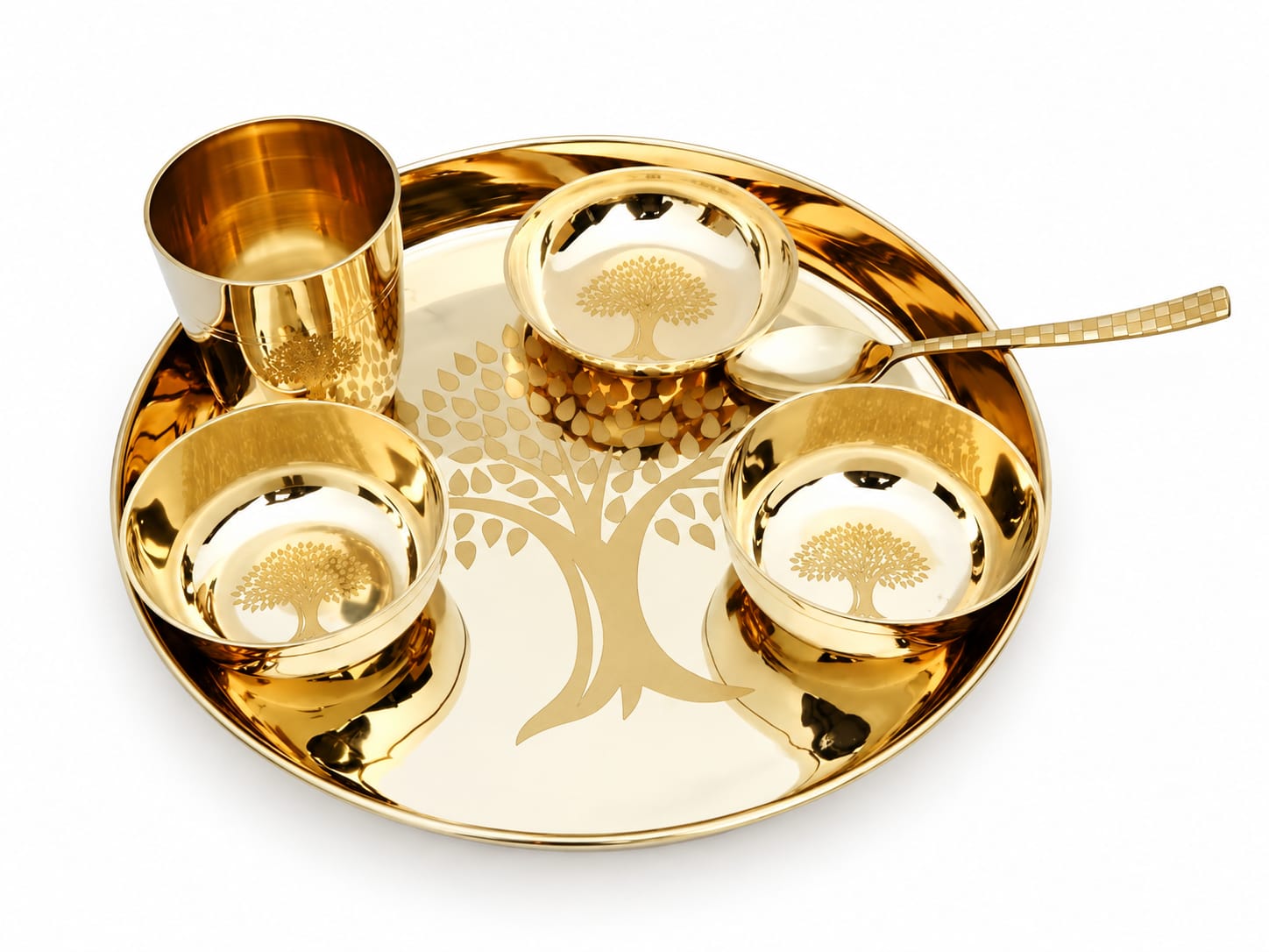 Kansa Pure Bronze Thali Set